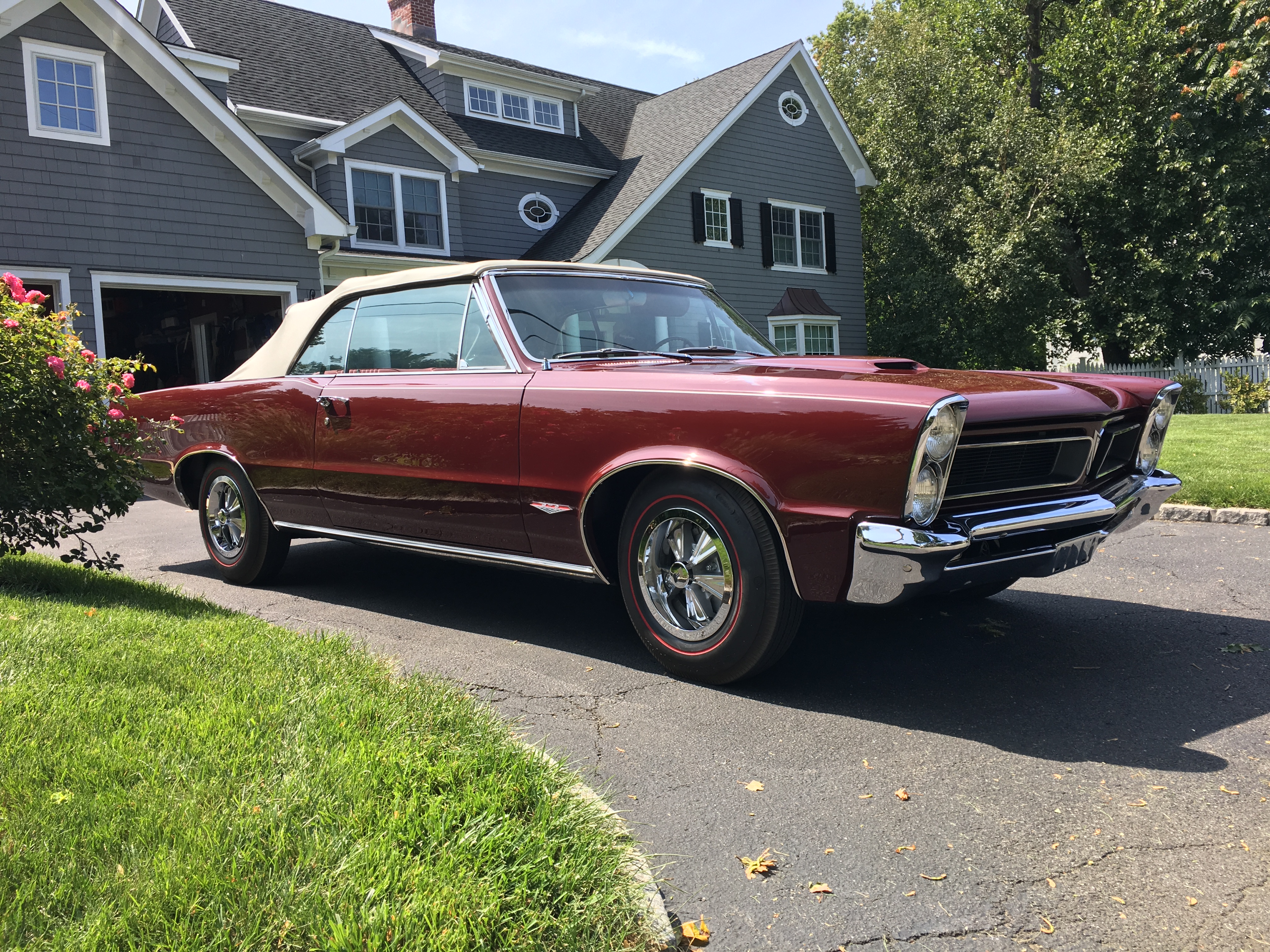 1965 GTO convertible in maroon
